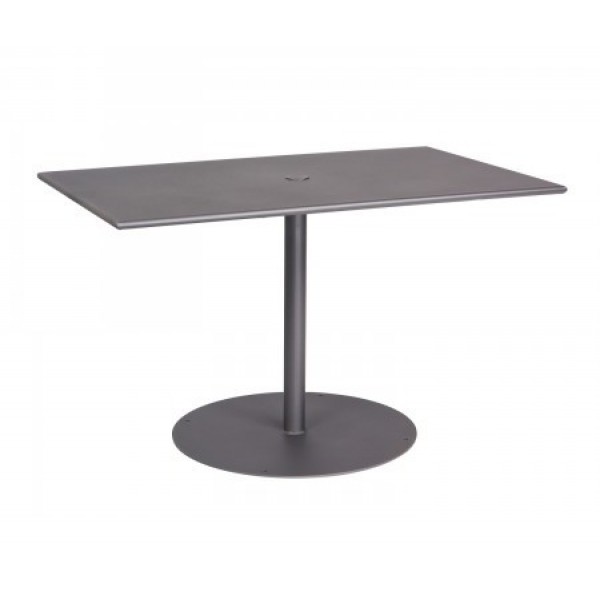 13l3ru48 48 round ada Solid Top Restaurant Dining Umbrella Table with Pedestal Base Commercial Wrought Iron